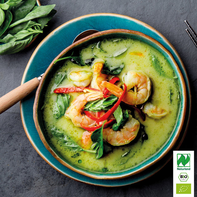 Bio Basilikum African Blue Kräuterpflanze - Ocimum kilimandscharicum x basilicum 'Purpurascens'